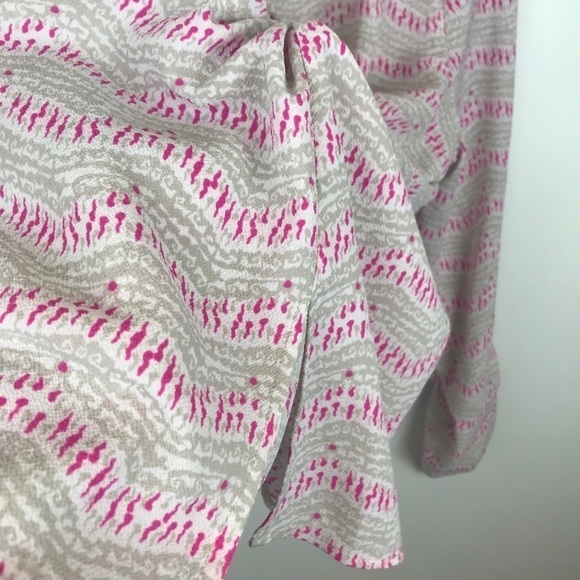 New Directions Shiffon Long Sleeve Top Blouse Sz L - Picture 5 of 9